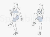 woman doing quick 10-minute workout in small home space